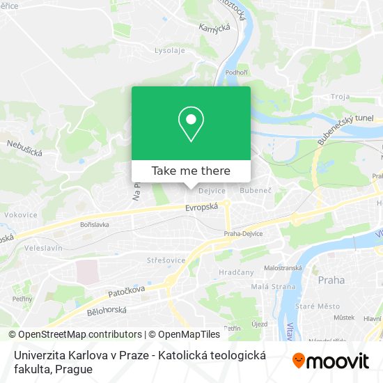 Univerzita Karlova v Praze - Katolická teologická fakulta map