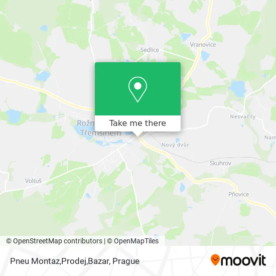 Карта Pneu Montaz,Prodej,Bazar