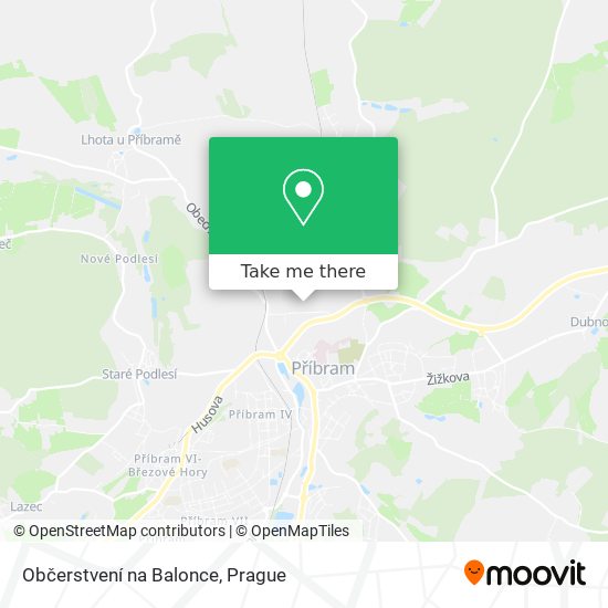 Občerstvení na Balonce map