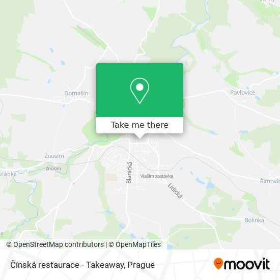Čínská restaurace - Takeaway map