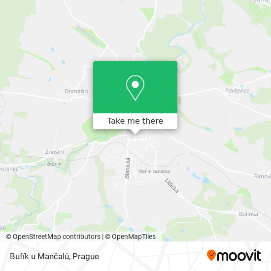 Bufík u Mančalů map