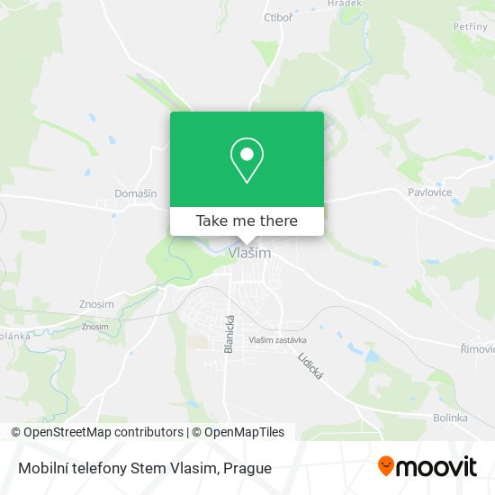 Mobilní telefony Stem Vlasim map