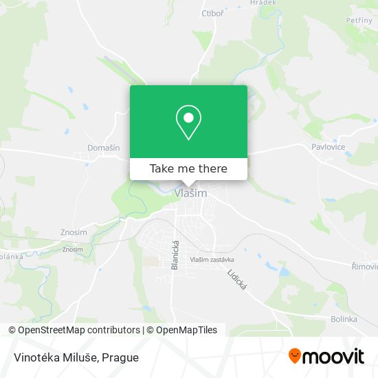 Vinotéka Miluše map