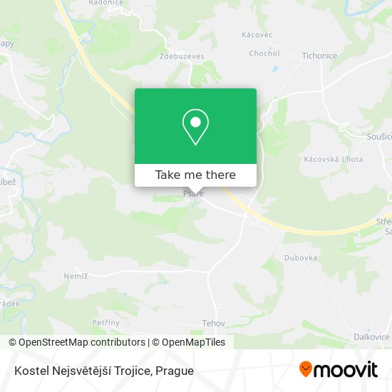 Kostel Nejsvětější Trojice map