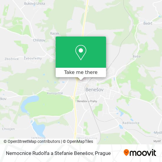 Nemocnice Rudolfa a Stefanie Benešov map