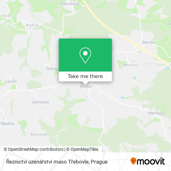 Řeznictví uzenářství maso Třebovle map
