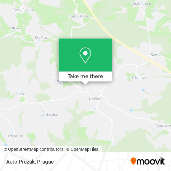 Auto Pražák map