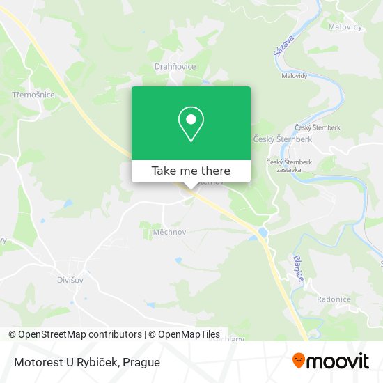 Motorest U Rybiček map