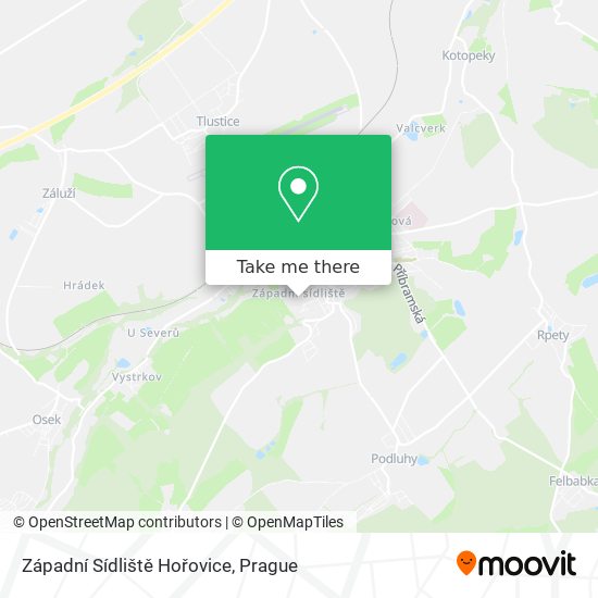 Západní Sídliště Hořovice map