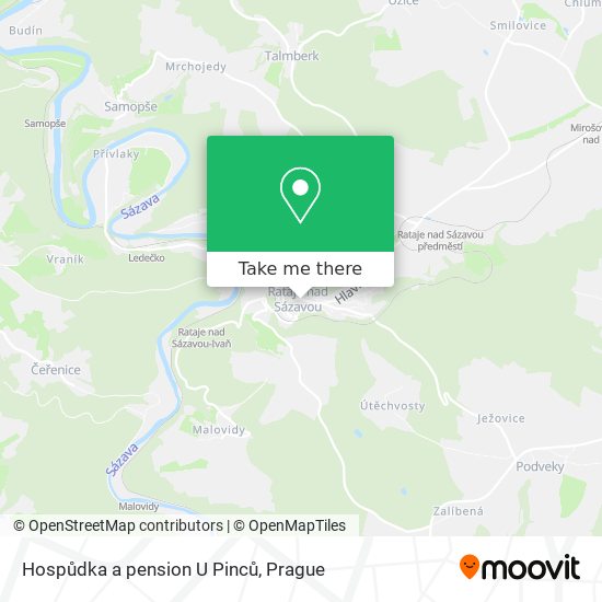 Hospůdka a pension U Pinců map