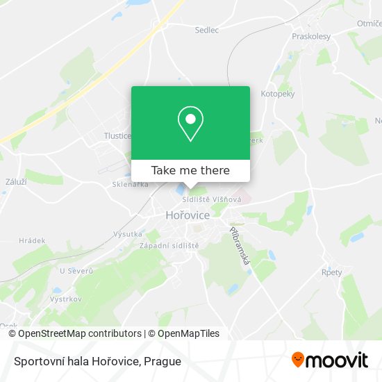 Sportovní hala Hořovice map