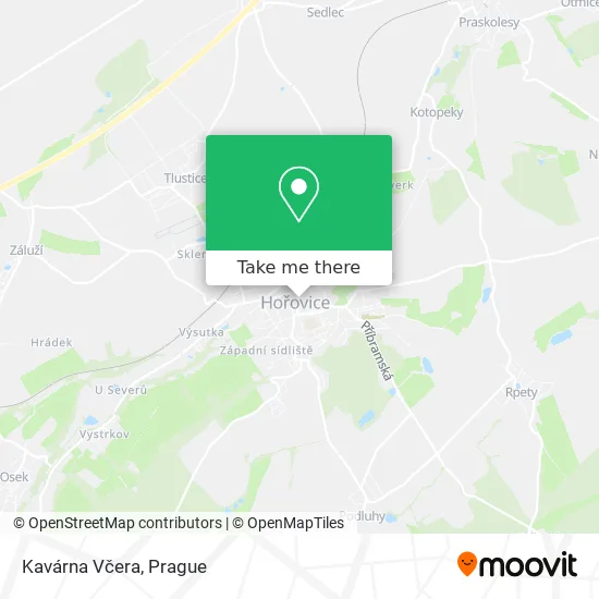 Карта Kavárna Včera