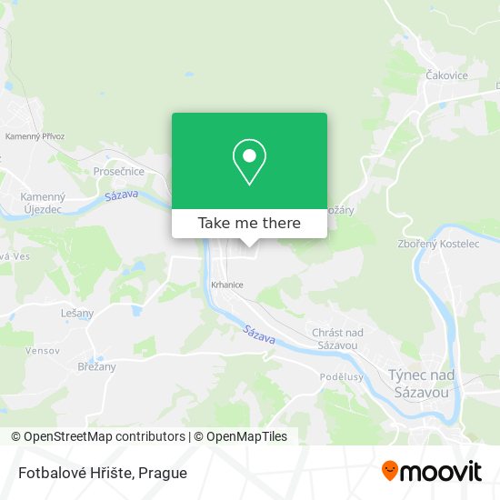 Fotbalové Hřište map