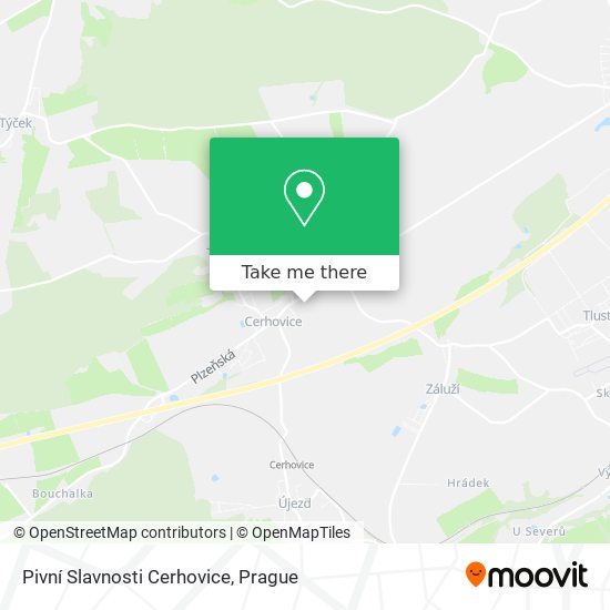 Pivní Slavnosti Cerhovice map