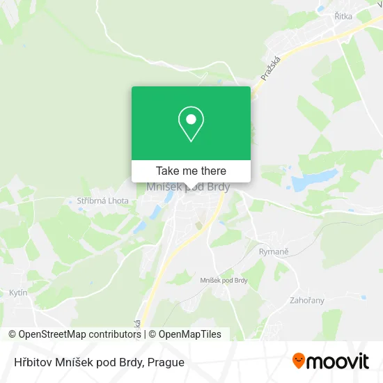 Карта Hřbitov Mníšek pod Brdy