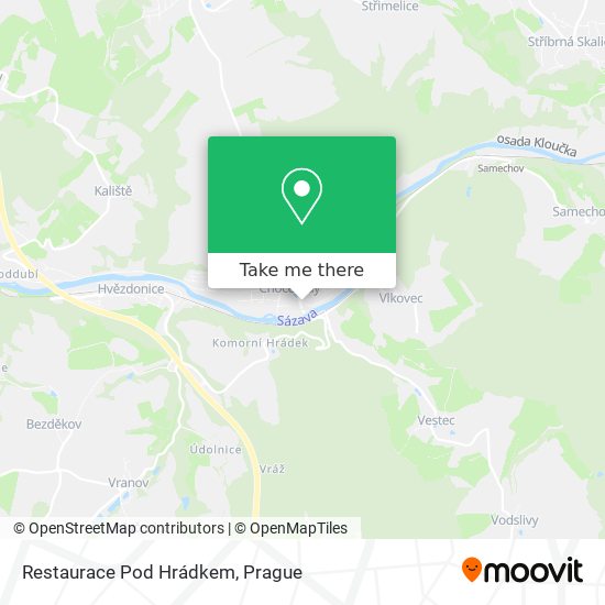 Restaurace Pod Hrádkem map