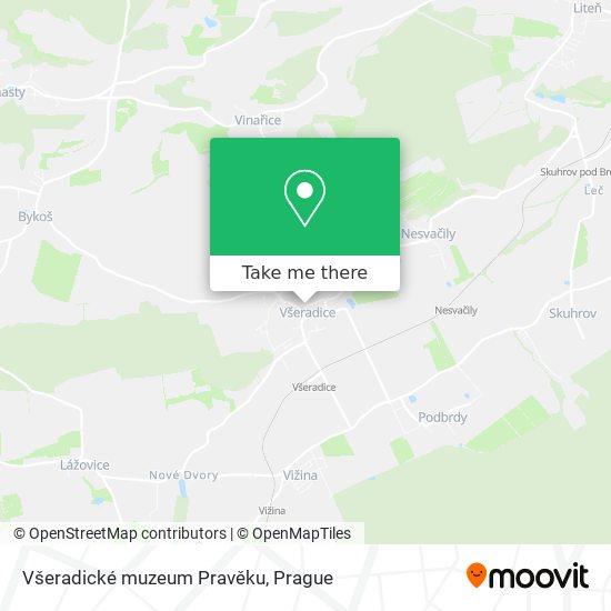 Všeradické muzeum Pravěku map