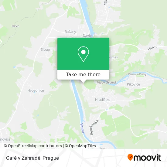 Карта Café v Zahradě