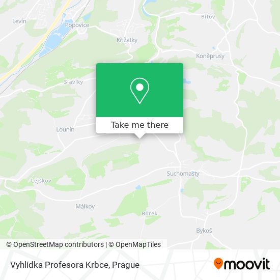 Vyhlídka Profesora Krbce map