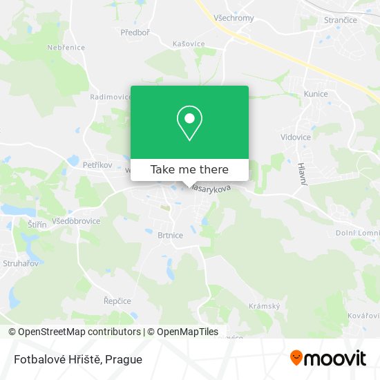 Fotbalové Hřiště map