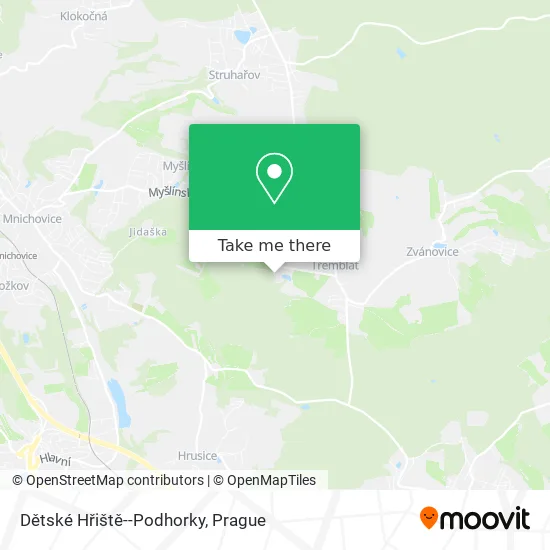 Карта Dětské Hřiště--Podhorky