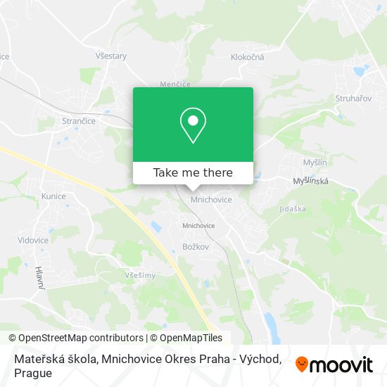 Mateřská škola, Mnichovice Okres Praha - Východ map