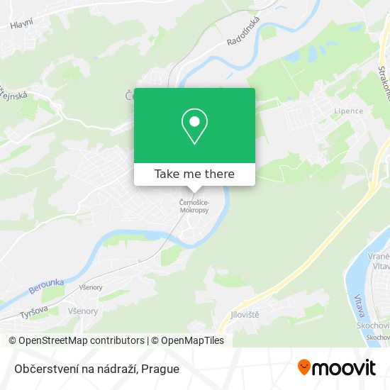 Občerstvení na nádraží map