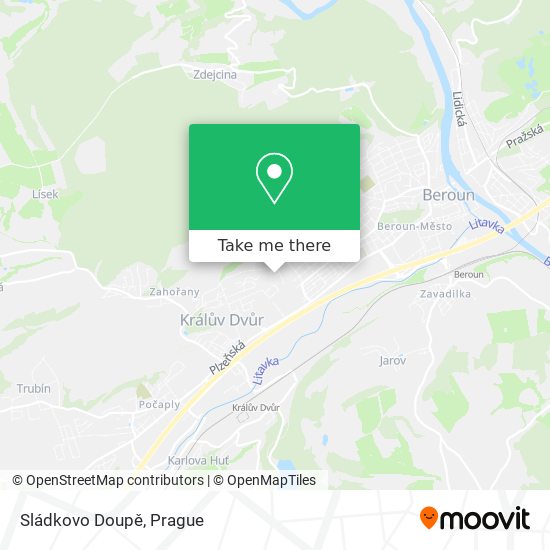 Sládkovo Doupě map