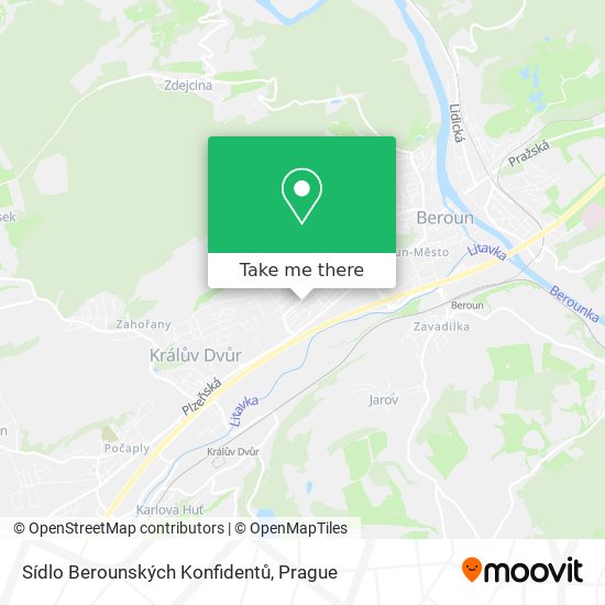 Sídlo Berounských Konfidentů map