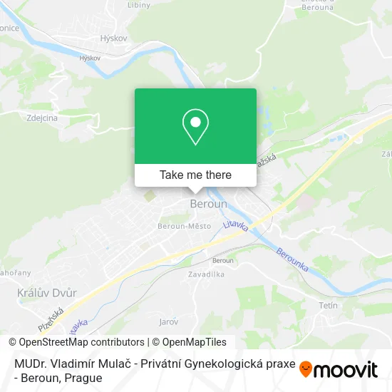 MUDr. Vladimír Mulač - Privátní Gynekologická praxe - Beroun map