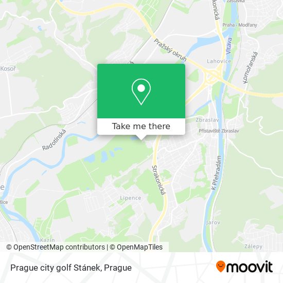 Карта Prague city golf Stánek