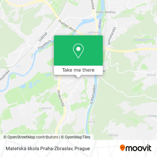 Mateřská škola Praha-Zbraslav map