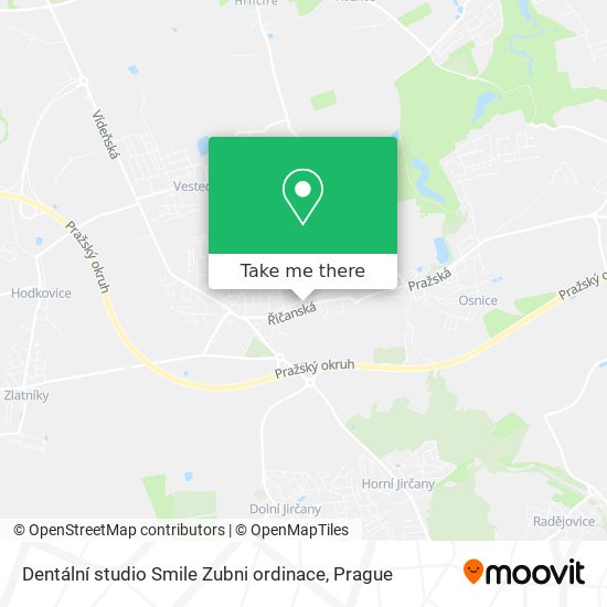 Dentální studio Smile Zubni ordinace map