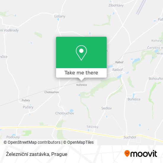 Železniční zastávka map