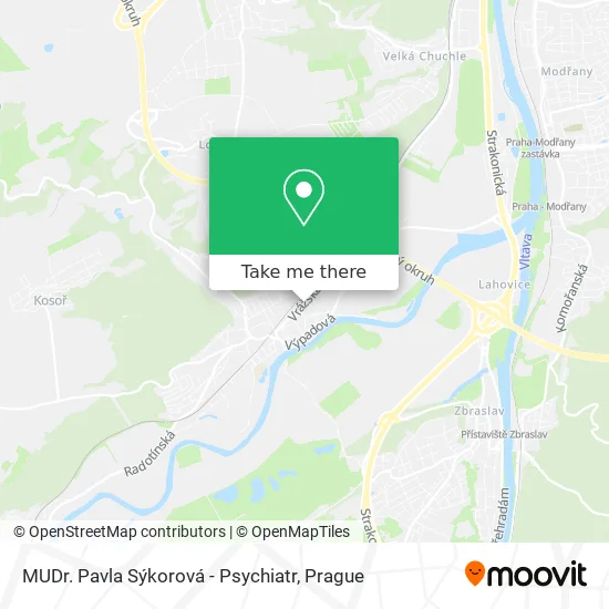 MUDr. Pavla Sýkorová - Psychiatr map