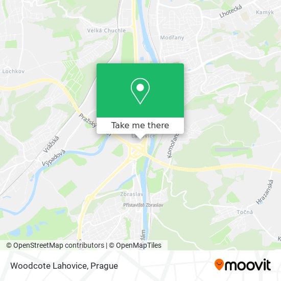 Woodcote Lahovice map