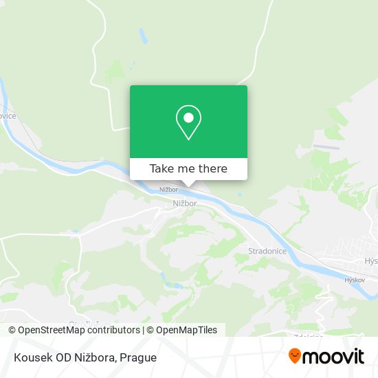 Kousek OD Nižbora map