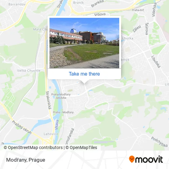 Карта Modřany