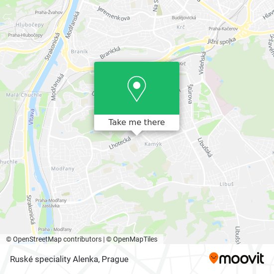 Ruské speciality Alenka map