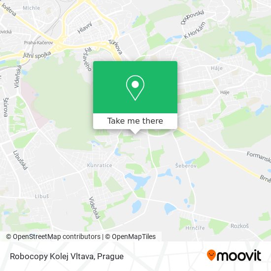 Robocopy Kolej Vltava map