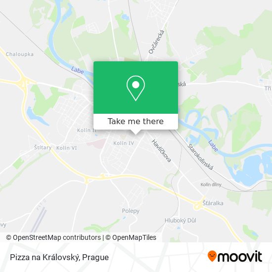 Pizza na Královský map