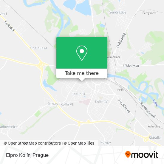 Elpro Kolín map