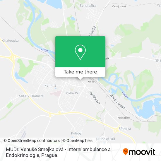 MUDr. Venuše Šmejkalová - Interní ambulance a Endokrinologie map