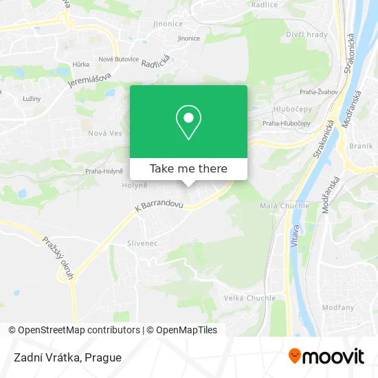 Карта Zadní Vrátka