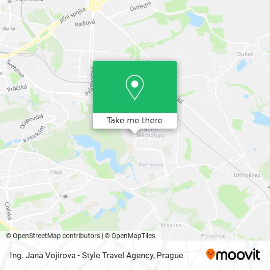 Карта Ing. Jana Vojirova - Style Travel Agency