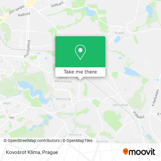 Kovošrot Klíma map