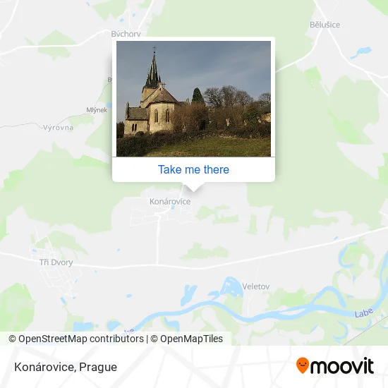 Карта Konárovice