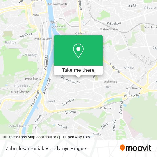 Zubní lékař Buriak Volodymyr map