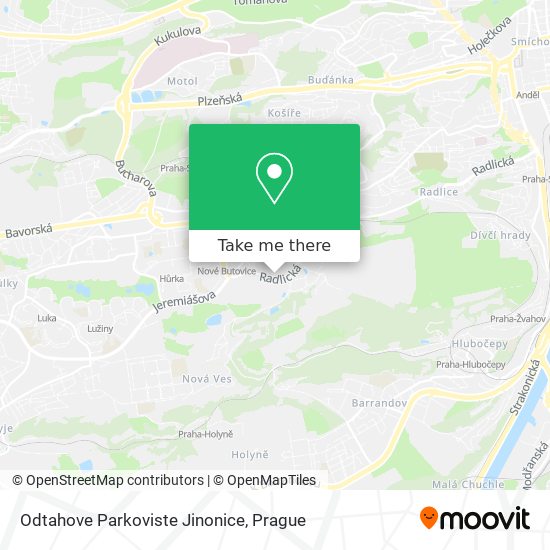 Odtahove Parkoviste Jinonice map