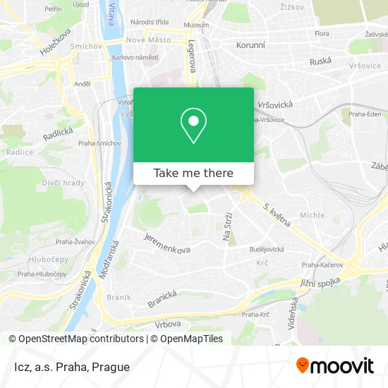 Icz, a.s. Praha map